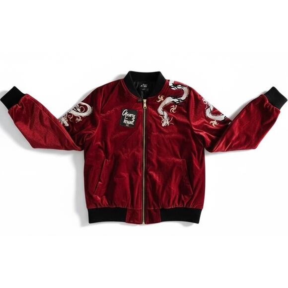 NWT VTG Clivery Houst Red Polyester Jacket Size Large - Picture 2 of 7